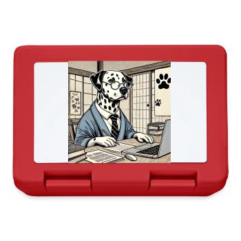 Damlmartiner at the Desk - Ukiyo-e Style - Lunchbox - red - Front