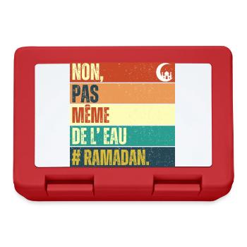 Non pas même de l' eau humour ramadan cadeau islam - Boîte à goûter - rouge - Devant