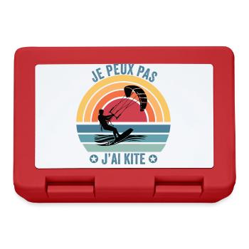 je peux pas j'ai kite cadeau drôle kitesurf - Boîte à goûter - rouge - Devant