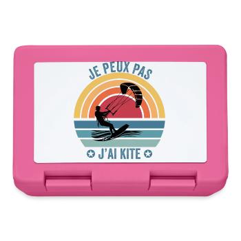 je peux pas j'ai kite cadeau drôle kitesurf - Boîte à goûter - rose - Devant