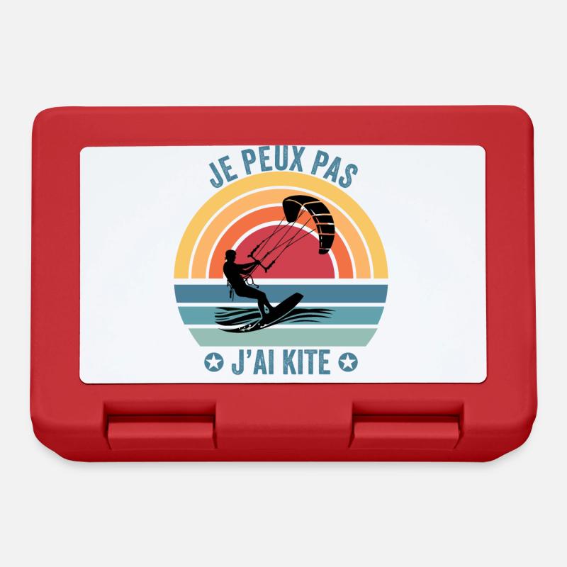 je peux pas j'ai kite cadeau drôle kitesurf - Boîte à goûter - rouge