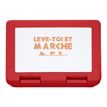 LÈVE-TOI ET MARCHE ! (randonnée, trek) - Boîte à goûter - rouge - Devant