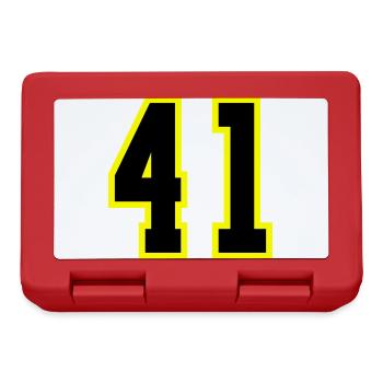 41 Zahl Trikot - Brotdose - Rot - Vorne