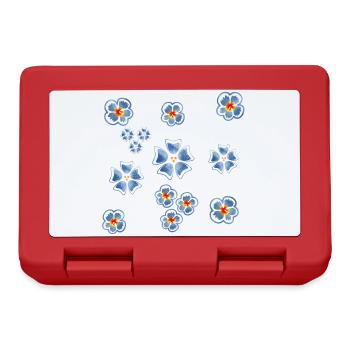 Little Cute Blue Flowers - Lunchbox - red - Front
