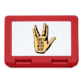 DON'T PLAY WITH GLUE ! (cinéma, film, série, geek) - Boîte à goûter - rouge - Devant