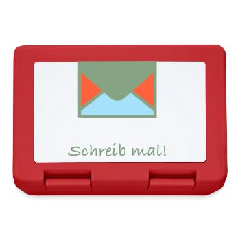 Envelope with the lettering write! - Lunchbox - red - Front