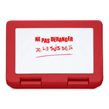 NE PAS DÉRANGER, JE LE SUIS DÉJÀ ! (folie) - Boîte à goûter - rouge - Devant