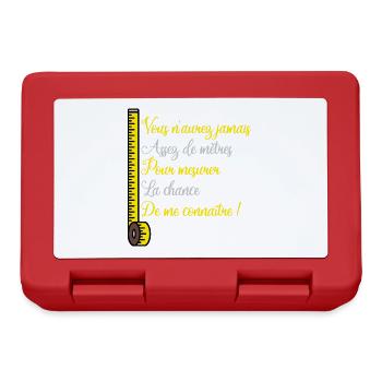 VOUS N'AUREZ JAMAIS ASSEZ DE MÈTRES POUR MESURER - Boîte à goûter - rouge - Devant