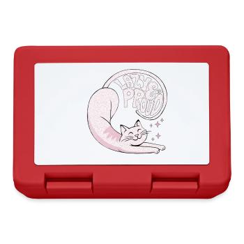 Lazy y Proud Cats - Lunchbox - red - Front