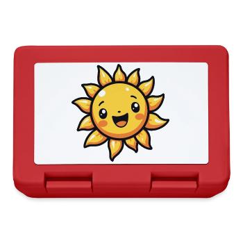 Soleil qui rit – bonne humeur garantie - Boîte à goûter - rouge - Devant