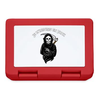 JE M'INSCRIS EN FAUX ! (metal, mort, crâne) - Boîte à goûter - rouge - Devant