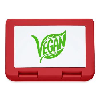 Vegan - Cool Veggi Logo - Brotdose - Rot - Vorne
