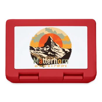 Matterhorn Mountain Hiking Zermatt Souvenir - Lunchbox - red - Front