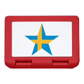 Schwedische Stern - Brotdose - Rot - Vorne