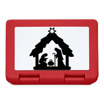 Nativity scene, crib figures, holy family - Lunchbox - red - Front