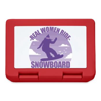 Snowboard Snowboarderin Mädchen Skiurlaub Geschenk - Brotdose - Rot - Vorne
