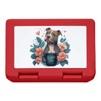 Chien Café Amour Floral - Boîte à goûter - rouge - Devant