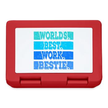 Worlds best work beast emotional support - Lunchbox - red - Front