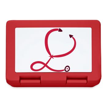 Dessin du stéthoscope. Médecin/infirmière. - Boîte à goûter - rouge - Devant