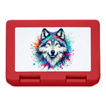 Loup - Boîte à goûter - rouge - Devant