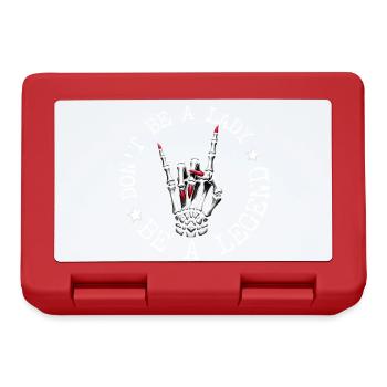 Hand Sign Metal Don't Be A Lady Festival Saying - Lunchbox - red - Front