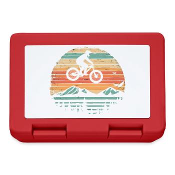 Mountain Bike Cyclist Vintage - Lunchbox - red - Front