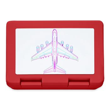 Airplane 80s Look - Lunchbox - red - Front