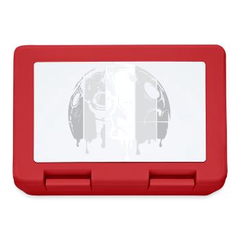 Mond Astronaut Weltall Rakete Graffiti retro Logo - Brotdose - Rot - Vorne