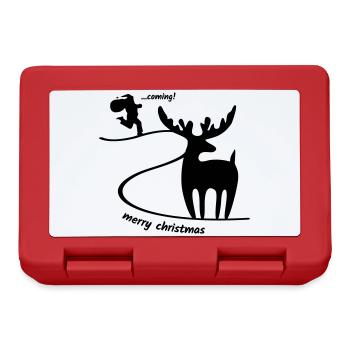 Waiting reindeer in the snow - Lunchbox - red - Front