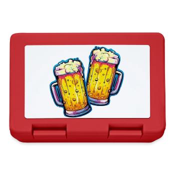 Beer Comic Beer Glass - Lunchbox - red - Front