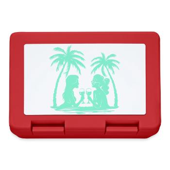 Frauen Silhouetten Design - Brotdose - Rot - Vorne