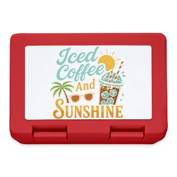 Eiskaffee und Sonnenschein - Brotdose - Rot - Vorne