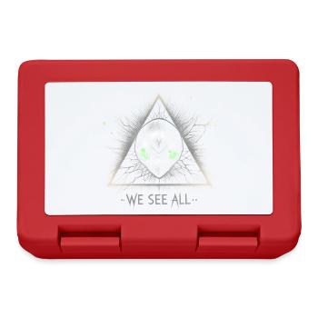 Triangle extraterrestre nous voyons tout symbole cosmique Tee - Boîte à goûter - rouge - Devant
