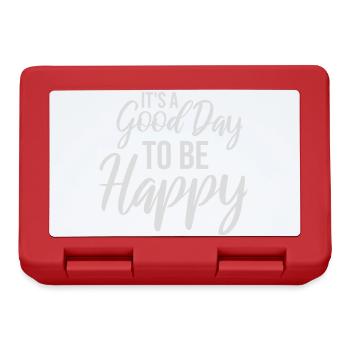 Bonjour sois heureux Motivation positive Dire bonheur - Boîte à goûter - rouge - Devant