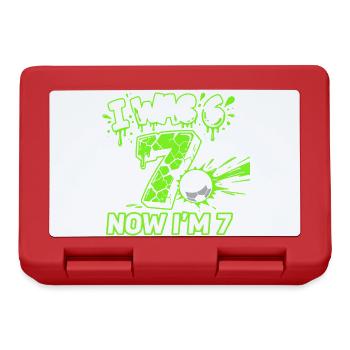 67 Six Seven Soccer Birthday Boy 7 Years - Lunchbox - red - Front