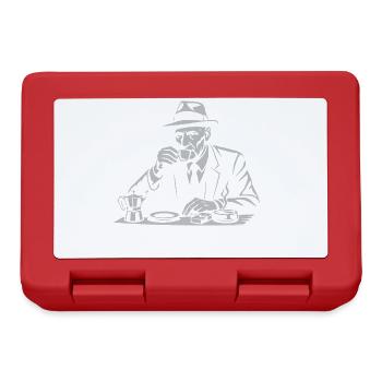 William S Burroughs drinking Espresso - Lunchbox - red - Front