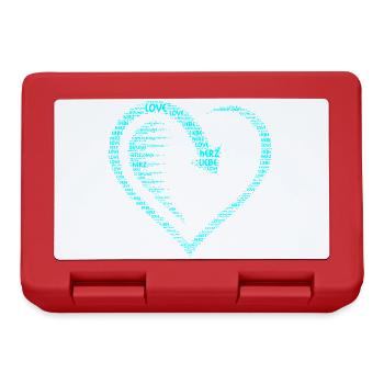 Grand Cœur, Cœur, Flèche avec Amour, Cœur d’Amour - Boîte à goûter - rouge - Devant