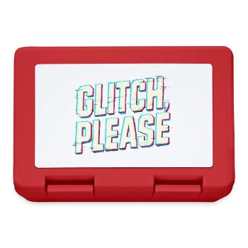 Glitch bitte | Retro Gaming Hacker Vibes - Brotdose - Rot - Vorne