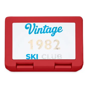 Vintage 1982 – Ski Club Retro Birth Year Gift - Lunchbox - red - Front