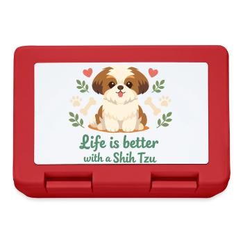 Life Is Better With A Shih Tzu Cute Dog Lover - Lunchbox - red - Front