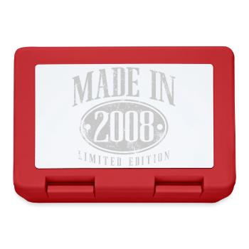Made in 2008 Vintage Vintage Birthday Gift - Lunchbox - red - Front
