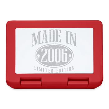 Made in 2006 Jahrgang Vintage Geburtstag Geschenk - Brotdose - Rot - Vorne
