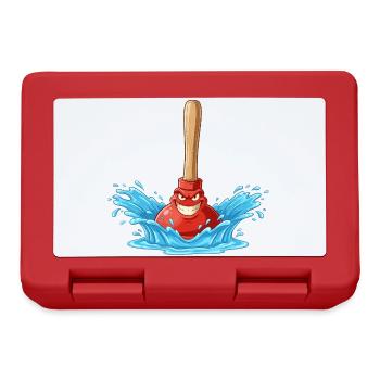 Water Anger Pungle with Wooden Stick - Lunchbox - red - Front