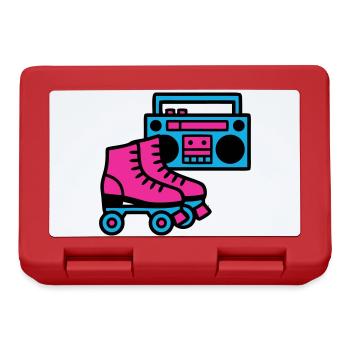 Roller Boombox Rétro années 80 - Boîte à goûter - rouge - Devant