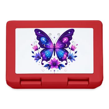 CosmosButterfly in a wreath of flowers - Lunchbox - red - Front
