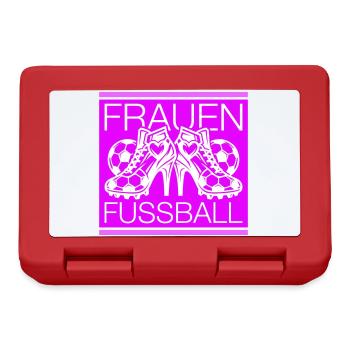 Frauenfussball Fussballschuhe Symbol - Brotdose - Rot - Vorne