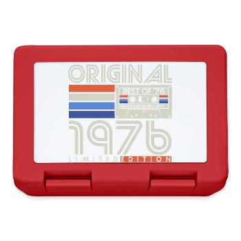 Original 1976 Vintage Retro Geburtstag Geschenk  - Brotdose - Rot - Vorne