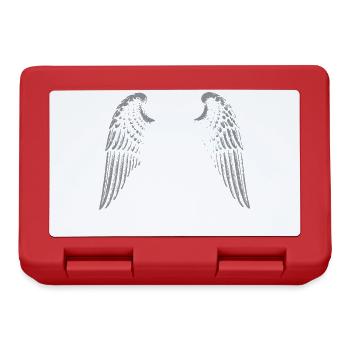 Monogramme gothique avec ailes d’ange - Boîte à goûter - rouge - Devant