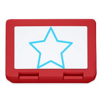 Neon Sternenrahmen Blau - Brotdose - Rot - Vorne