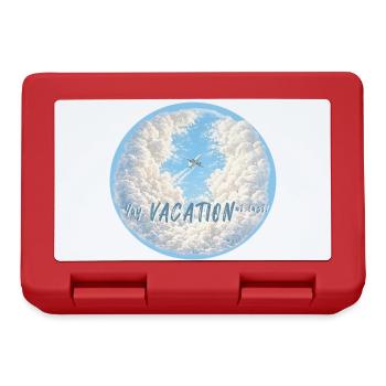 finally vacation airplane finally free clouds - Lunchbox - red - Front